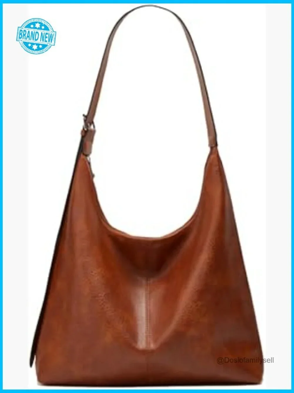 Large Hobo Bag Vegan Leather Slouchy Tote Shoulder Handbag for Travel Shopping